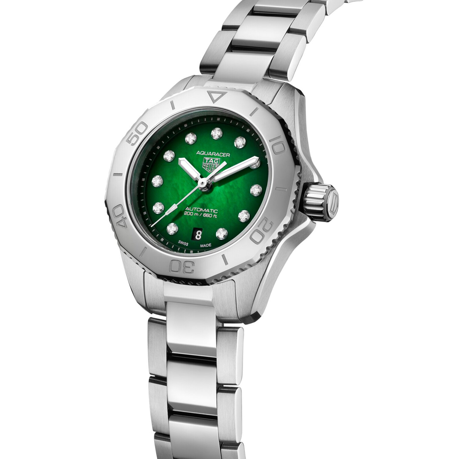 TAG Heuer Aquaracer Professional 200 30mm Ladies Watch Green WBP2415.BA0622