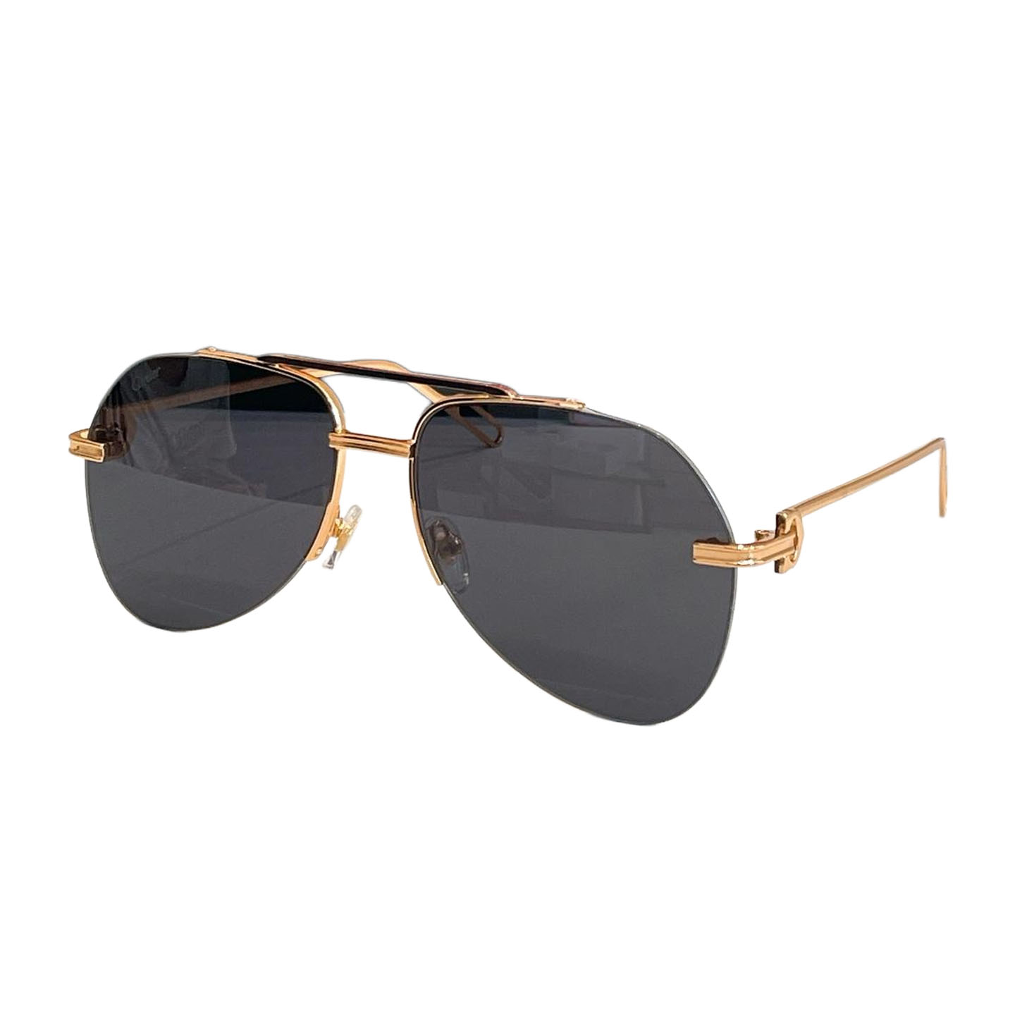 Cartier Pilot glasses black gold/black/brown/grey brown/eggplant/green color Size 59口18-135