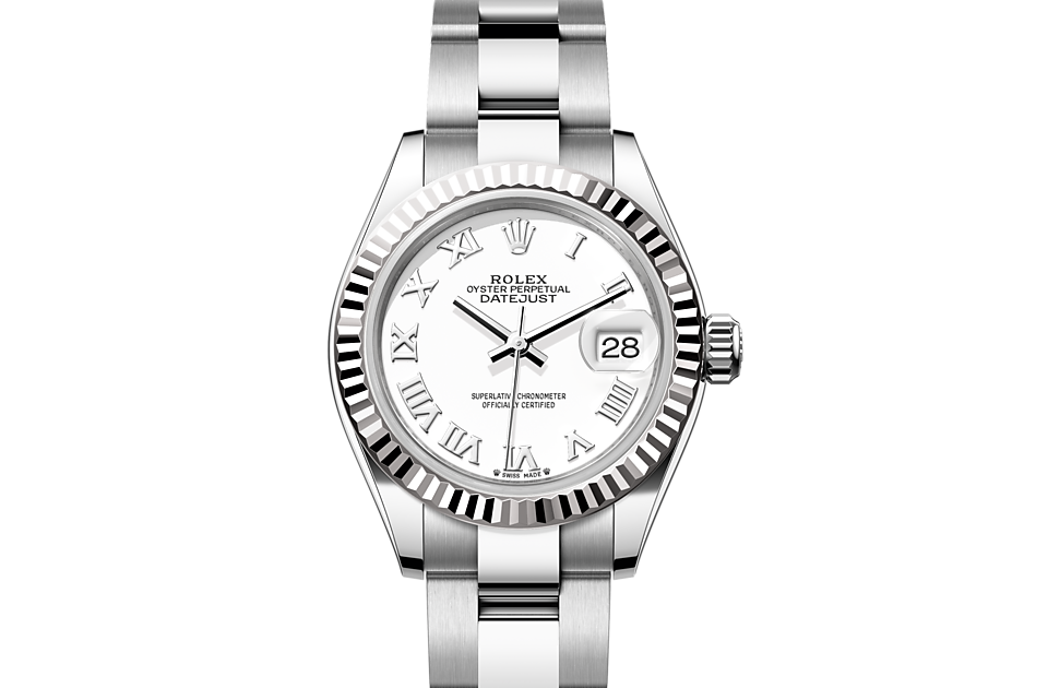 Rolex Lady-Datejust Oyster 28 mm Oystersteel and white gold White dial M279174-0020