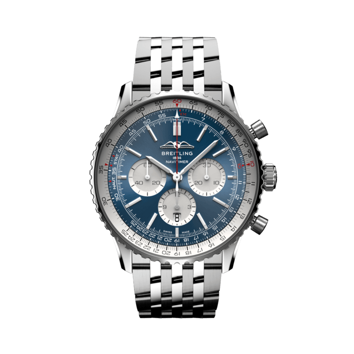 Breitling Navitimer B01 Chronograph 46 Stainless steel Blue AB0137211C1A1