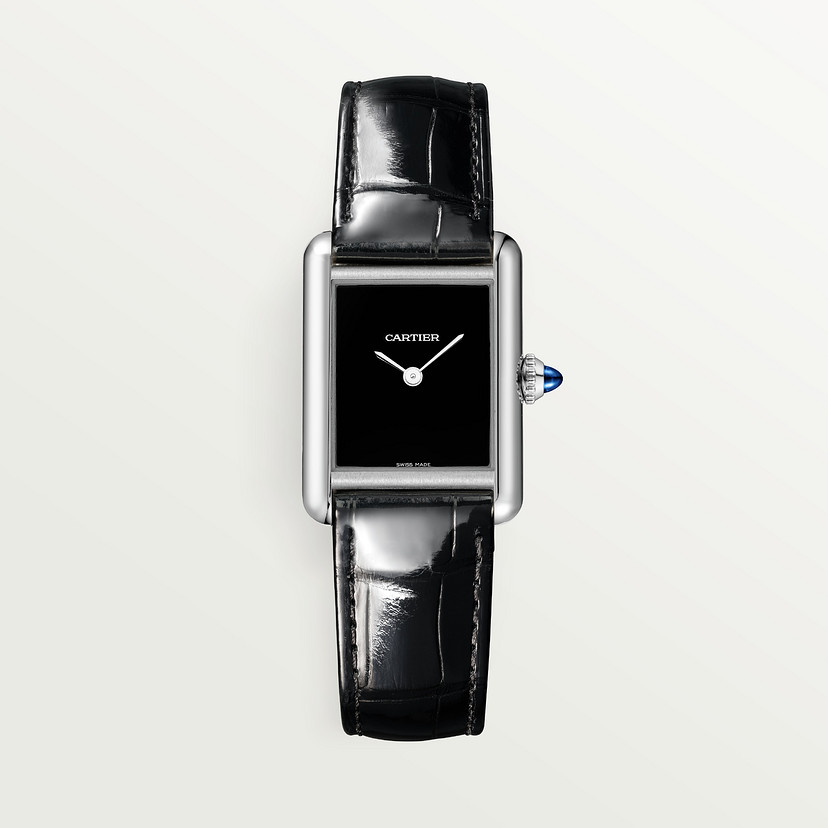 Tank Must de Cartier watch Small model quartz movement steel leather CRWSTA0071