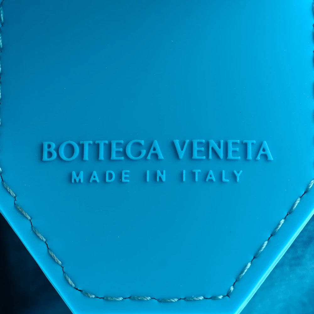 Bottega Veneta Small Maxi Intreccio Cassette Crossbody Bag Pool Paper Calfskin Leather