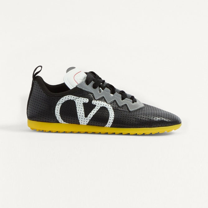 VALENTINO CHROMATHON Eyelet suede sneakers
