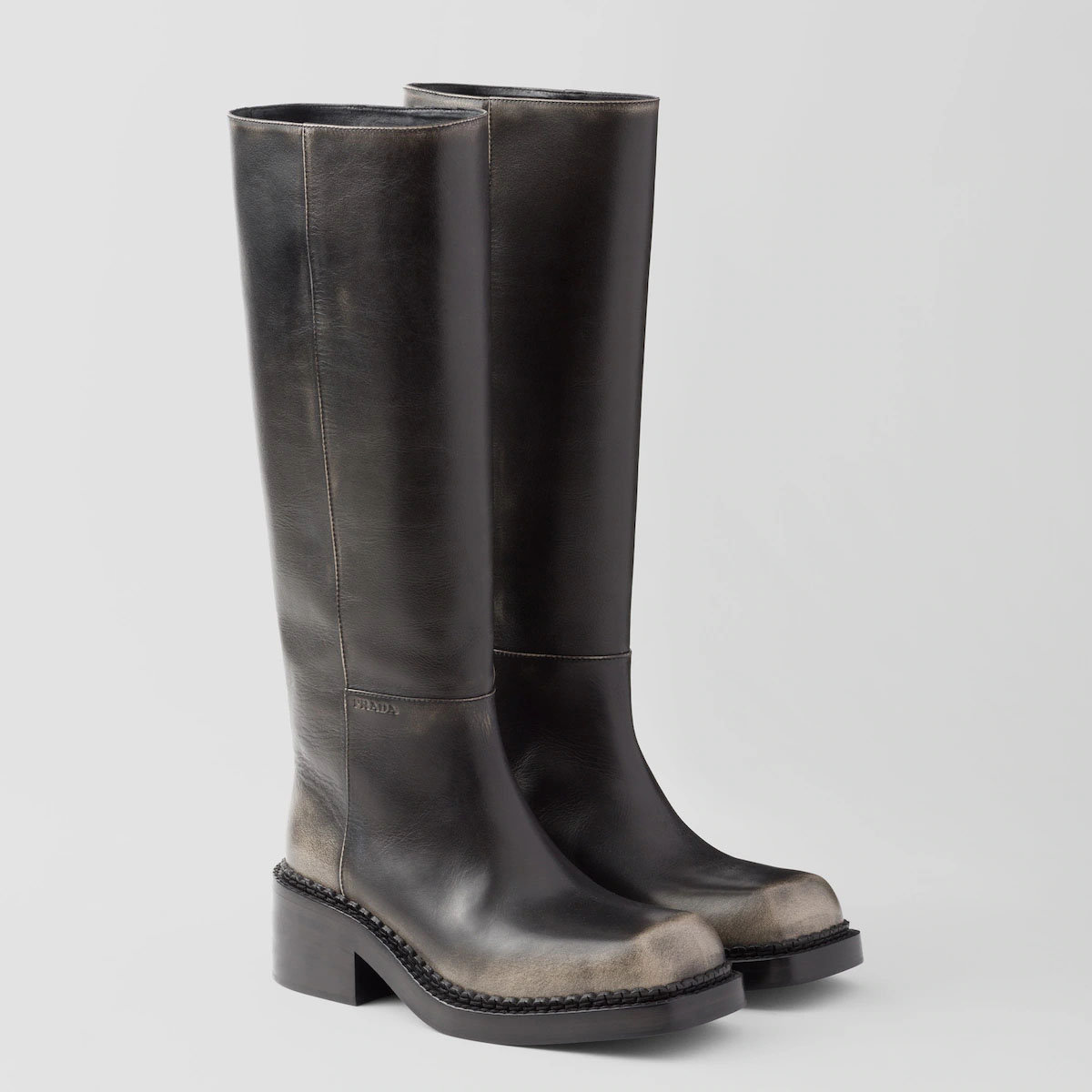 PRADA Leather long boots