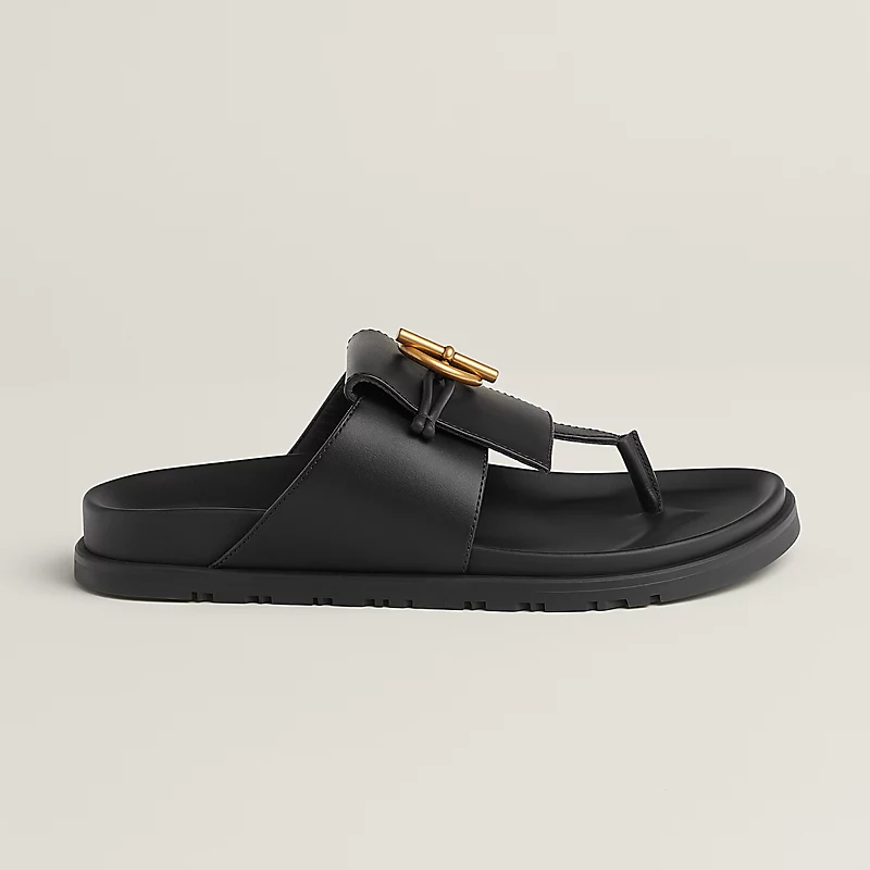 HERMES Joyce black Slippers