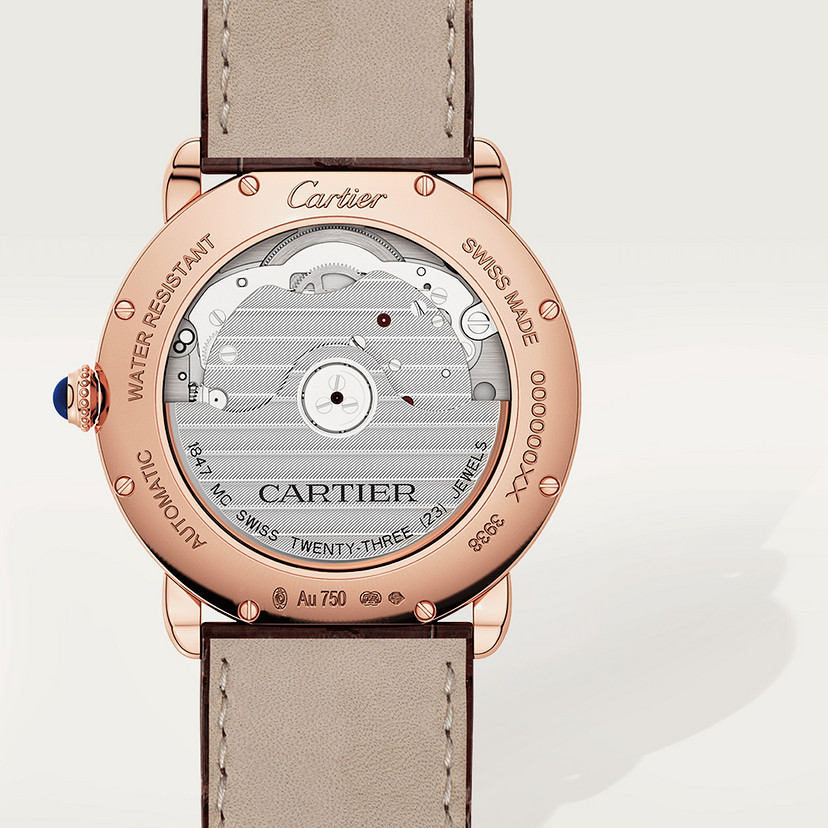 Ronde Louis Cartier watch 36mm rose gold leather CRWGRN0006