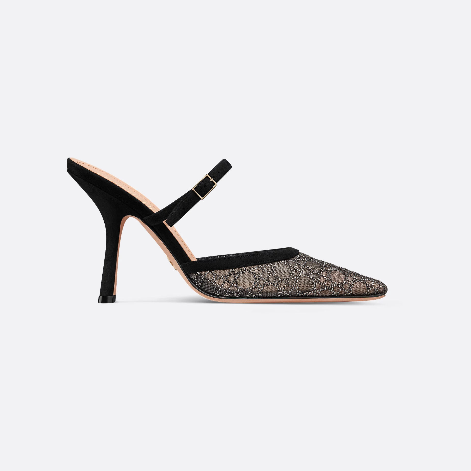 Dior black stiletto heels pointed high heels sandals