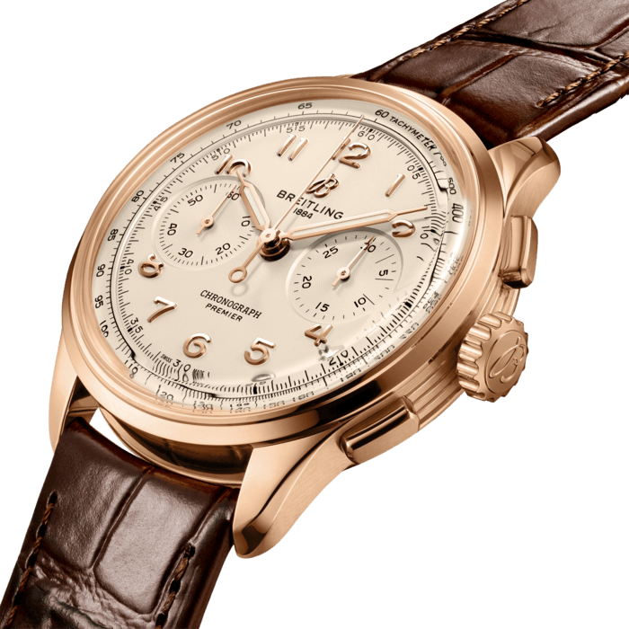 Breitling Premier B09 Chronograph 40 18k red gold Cream RB0930371G1P1