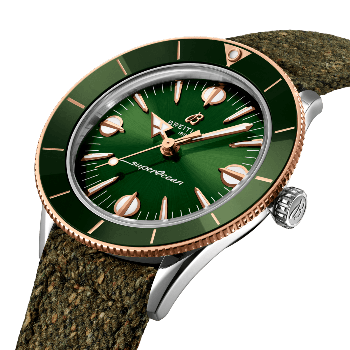 Breitling Superocean Heritage 57 Highlands Stainless steel 18k red gold Green U10340361L1A1