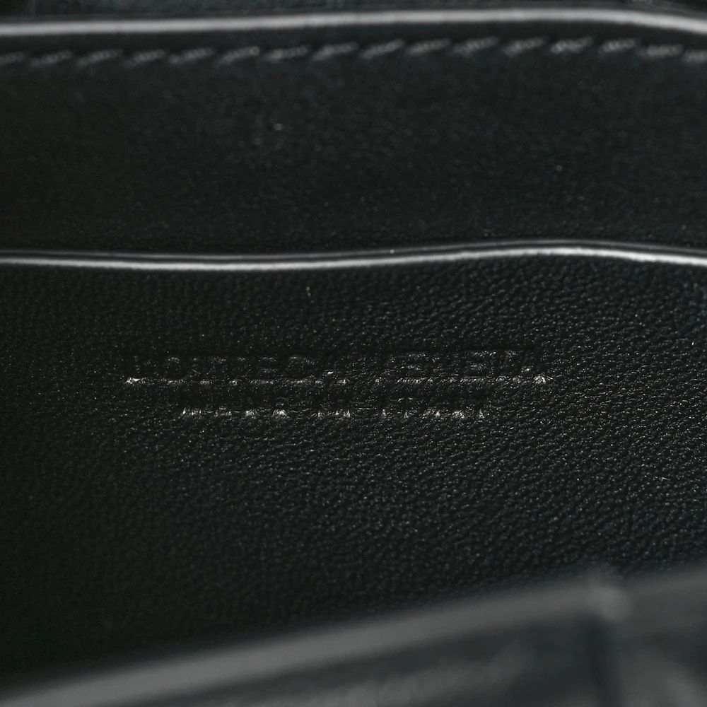 Bottega Veneta Maxi Intreccio Padded Mini Candy Cassette Crossbody Bag Black Lambskin Leather