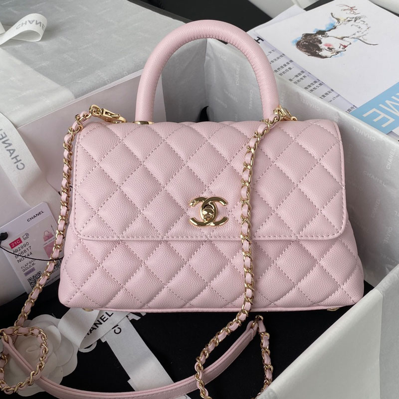 Chanel Coco Handle Light Pink / White / Khaki / Orange 23cm Top-Handle Bags Crossbody Bags