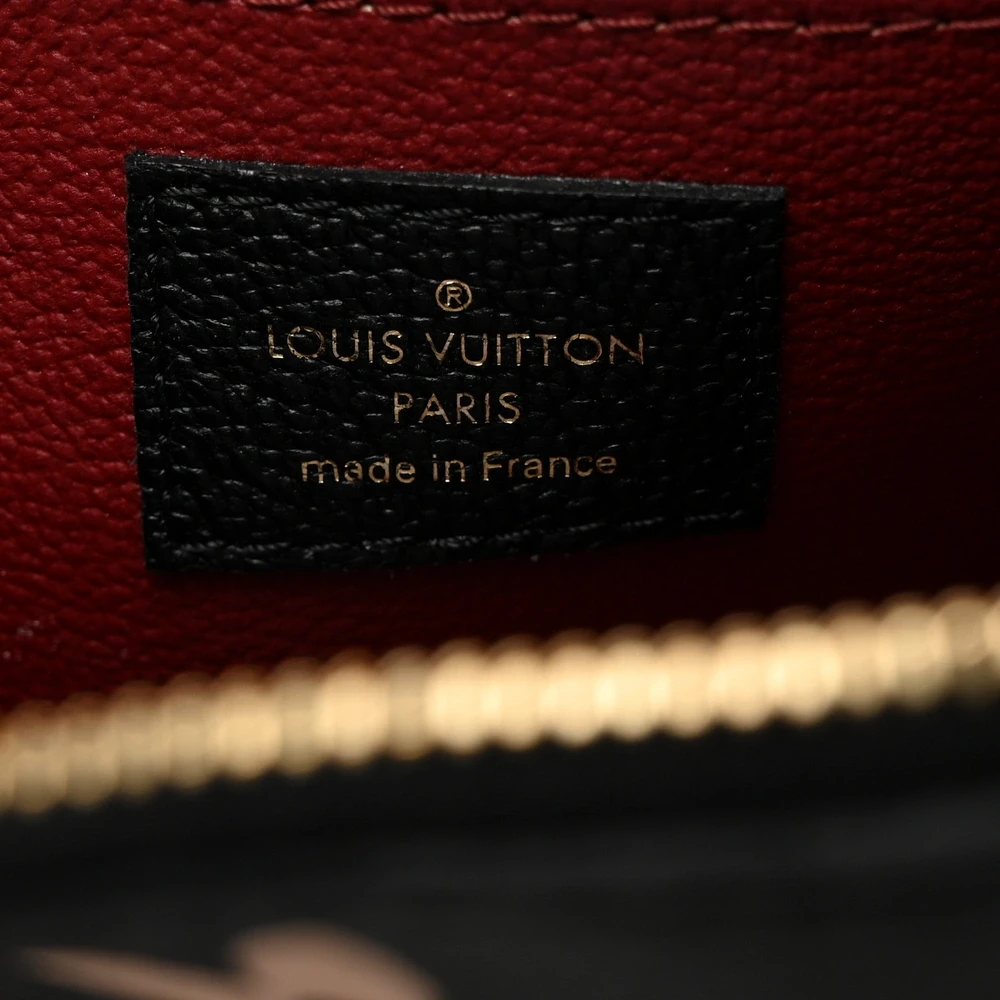 Louis Vuitton Cosmetic Pouch BB Black/Beige Giant Monogram Empreinte Leather