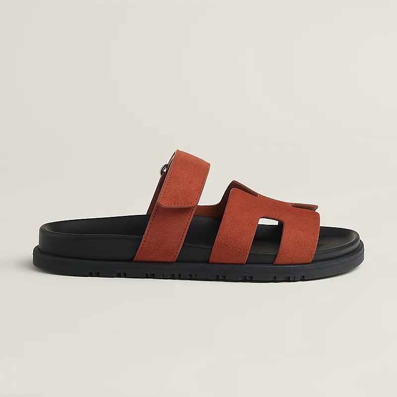 HERMES Chypre Orange Slippers