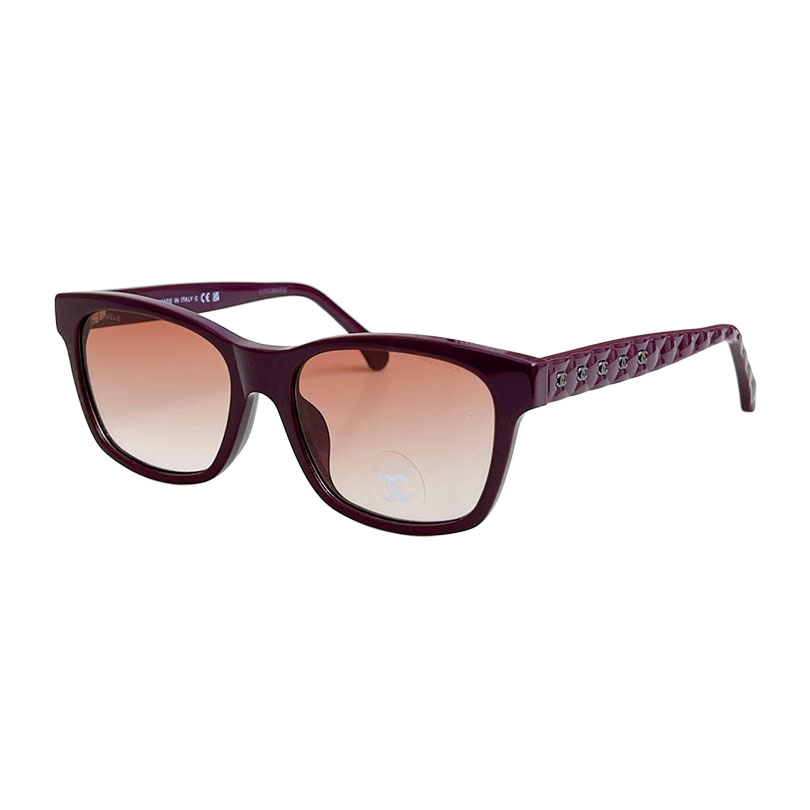 CHANEL square frame glasses red color size 58口17-140