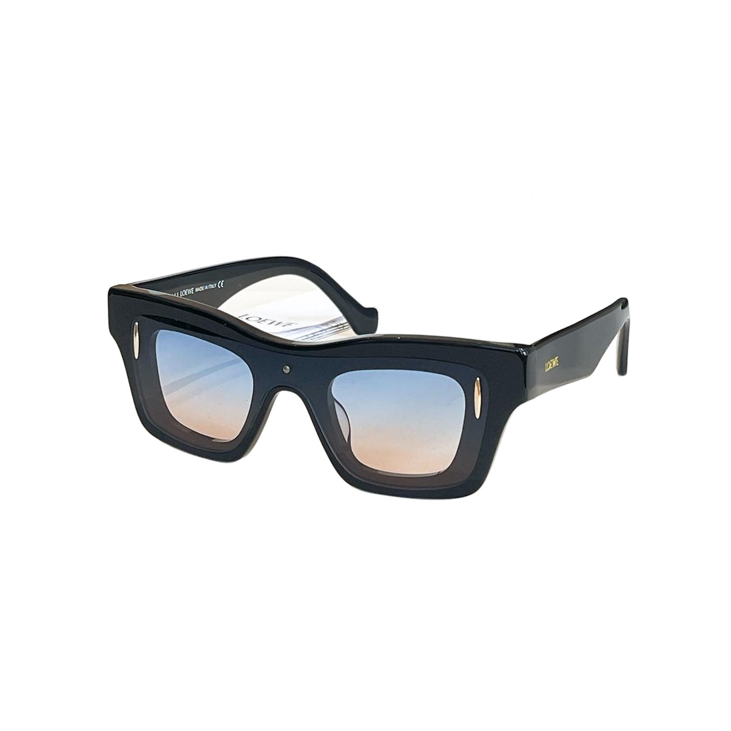 Loewe square frame glasses blue orange/black brown/black sepia/white/leopard brown/leopard green color Size 54口16-145