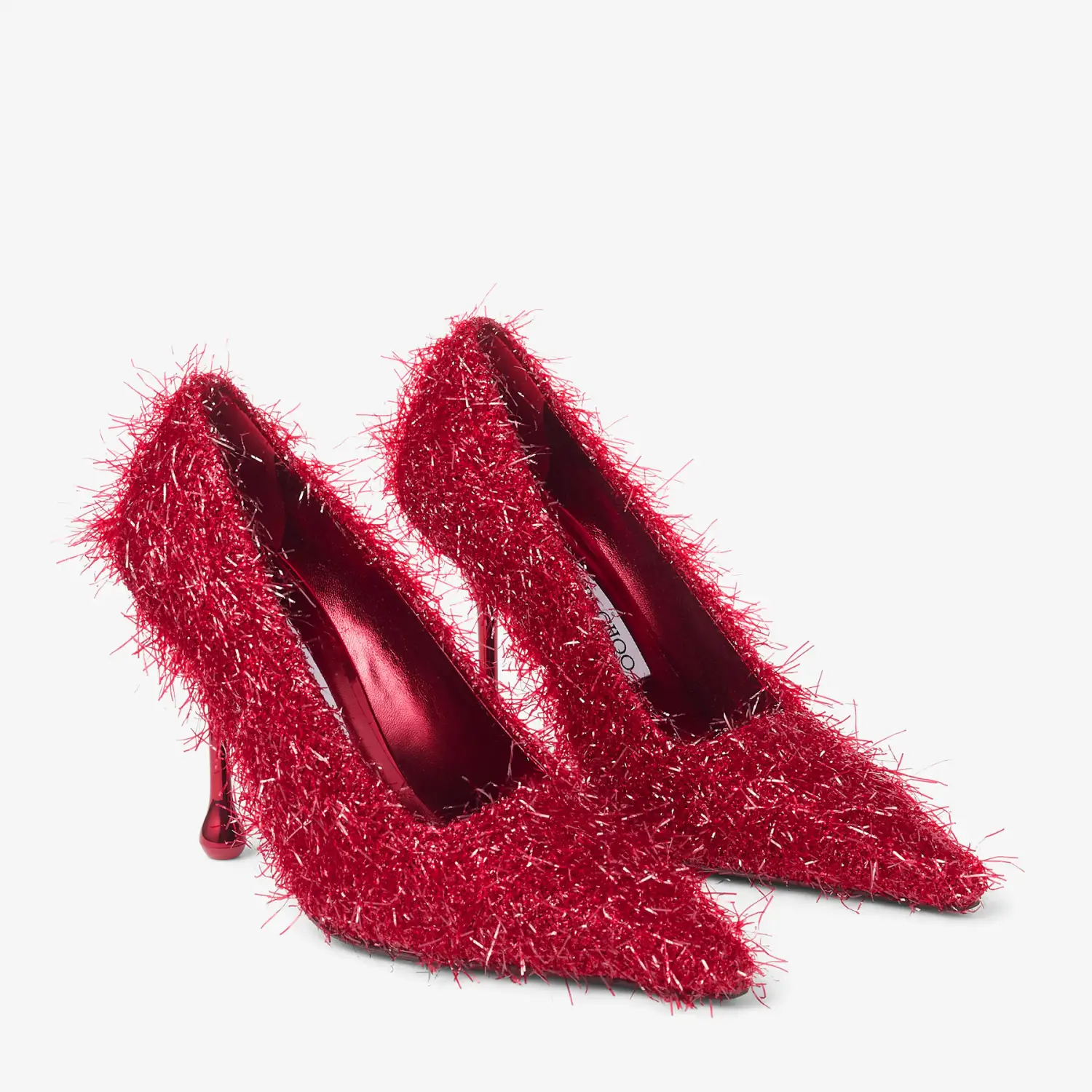 JIMMY CHOO Ruby red wire heels, pointy stiletto heels (9.5cm)