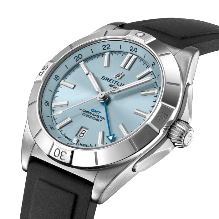 Breitling Chronomat Automatic GMT 40 Stainless steel platinum Ice blue P32398101C1S1