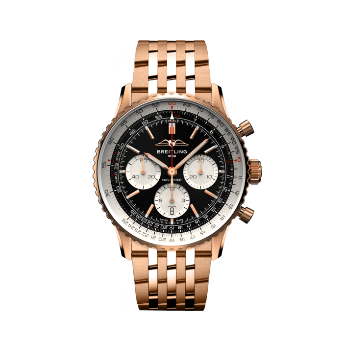 Breitling Navitimer B01 Chronograph 43 18k red gold Black RB0138211B1R1