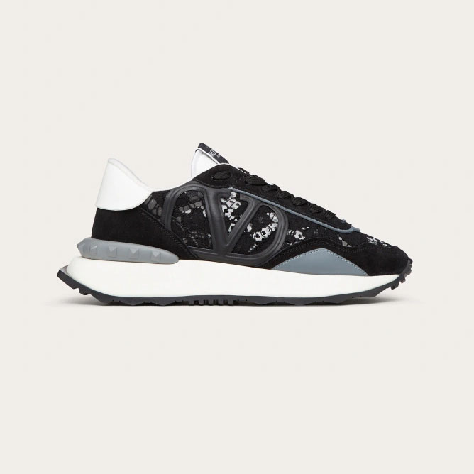 VALENTINO LACERUNNER Women's lace and mesh sneakers