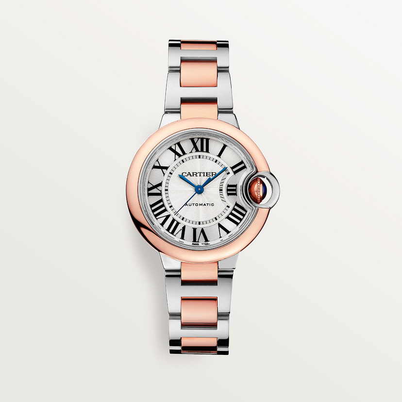 Ballon Bleu de Cartier watch 33 mm rose gold steel CRW2BB0032