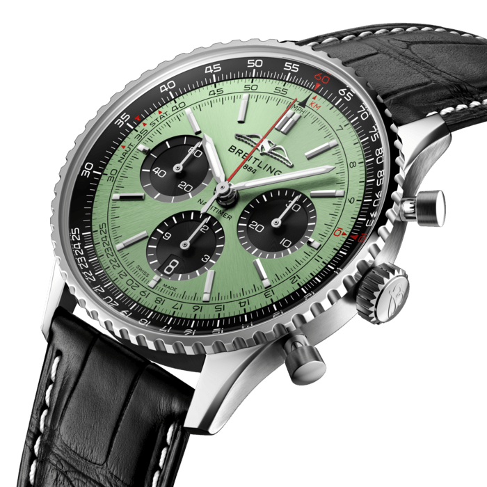 Breitling Navitimer B01 Chronograph 43 Stainless steel Mint green AB0138241L1P1