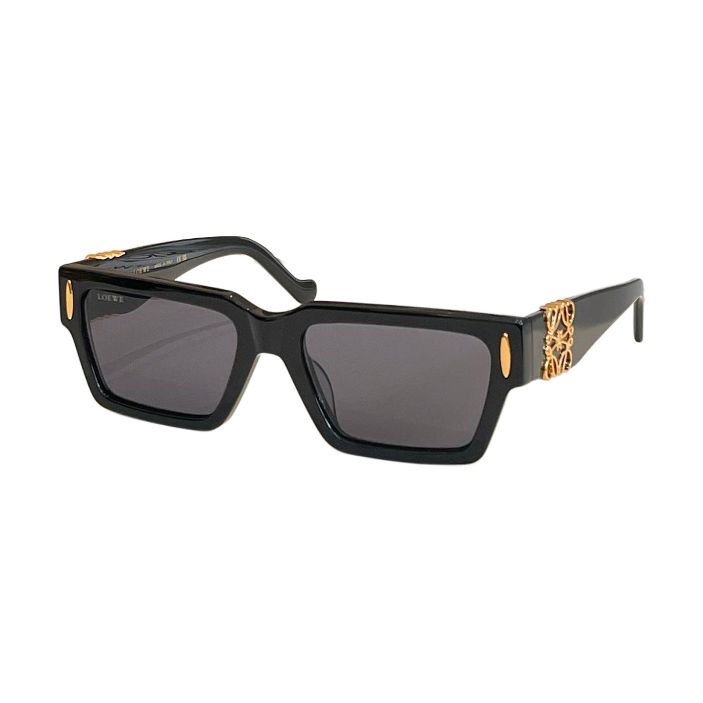 Loewe square frame glasses white/black/black green/black rust/leopard green/leopard brown color Size 56口19-145