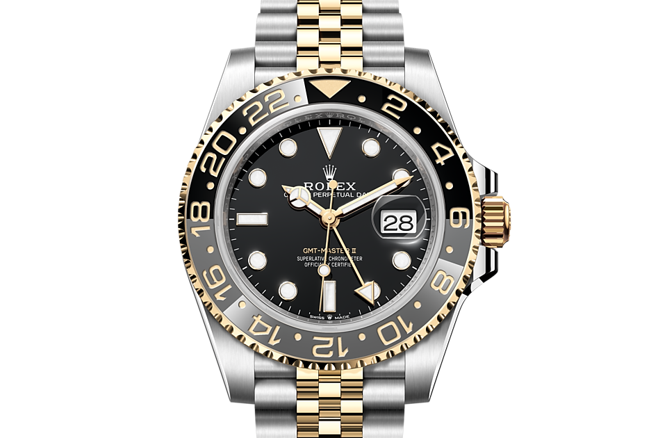 Rolex GMT-Master II Oyster 40 mm Oystersteel and yellow gold Black dial M126713GRNR-0001