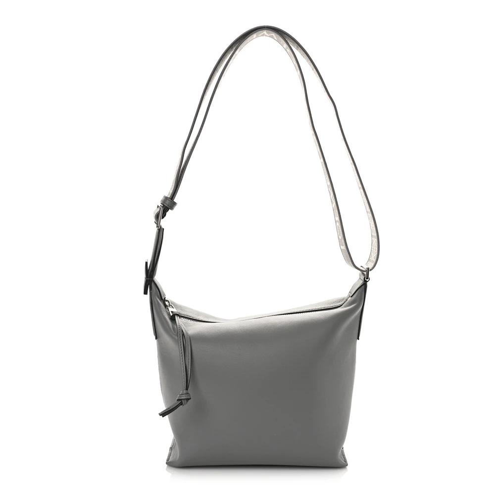 Loewe Cubi Crossbody Bag Small Asphalt Grey Jacquard Supple Smooth Calfskin Leather
