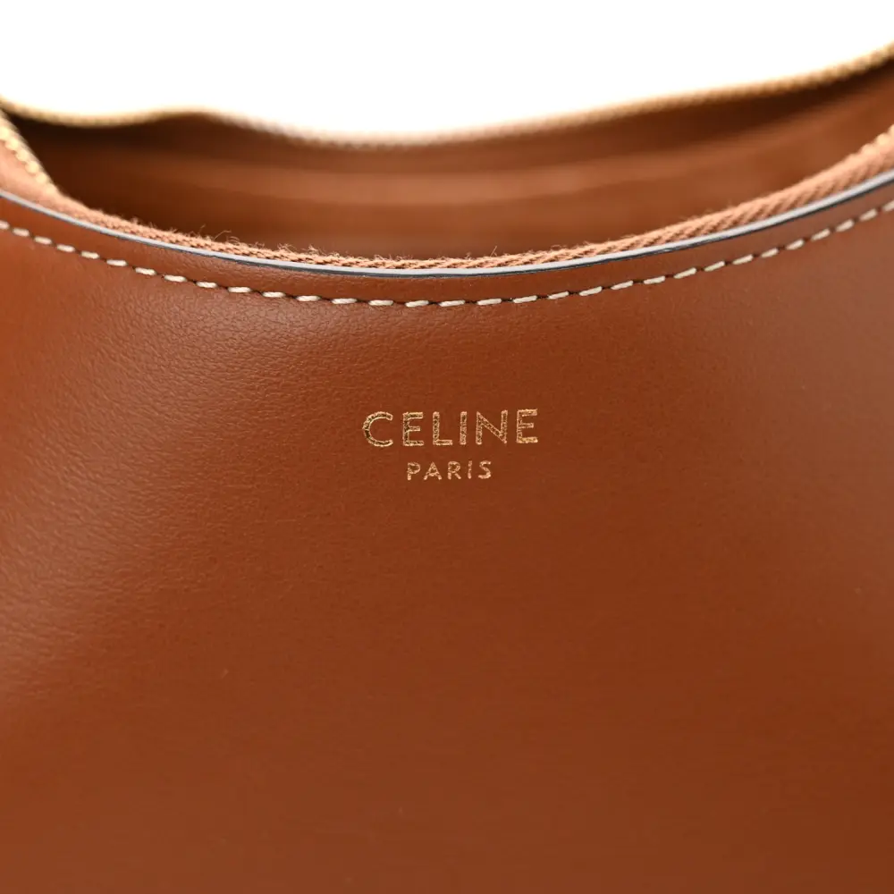 Celine Medium Strap Ava Shoulder Bag Tan Smooth Calfskin Leather Gold Hardware
