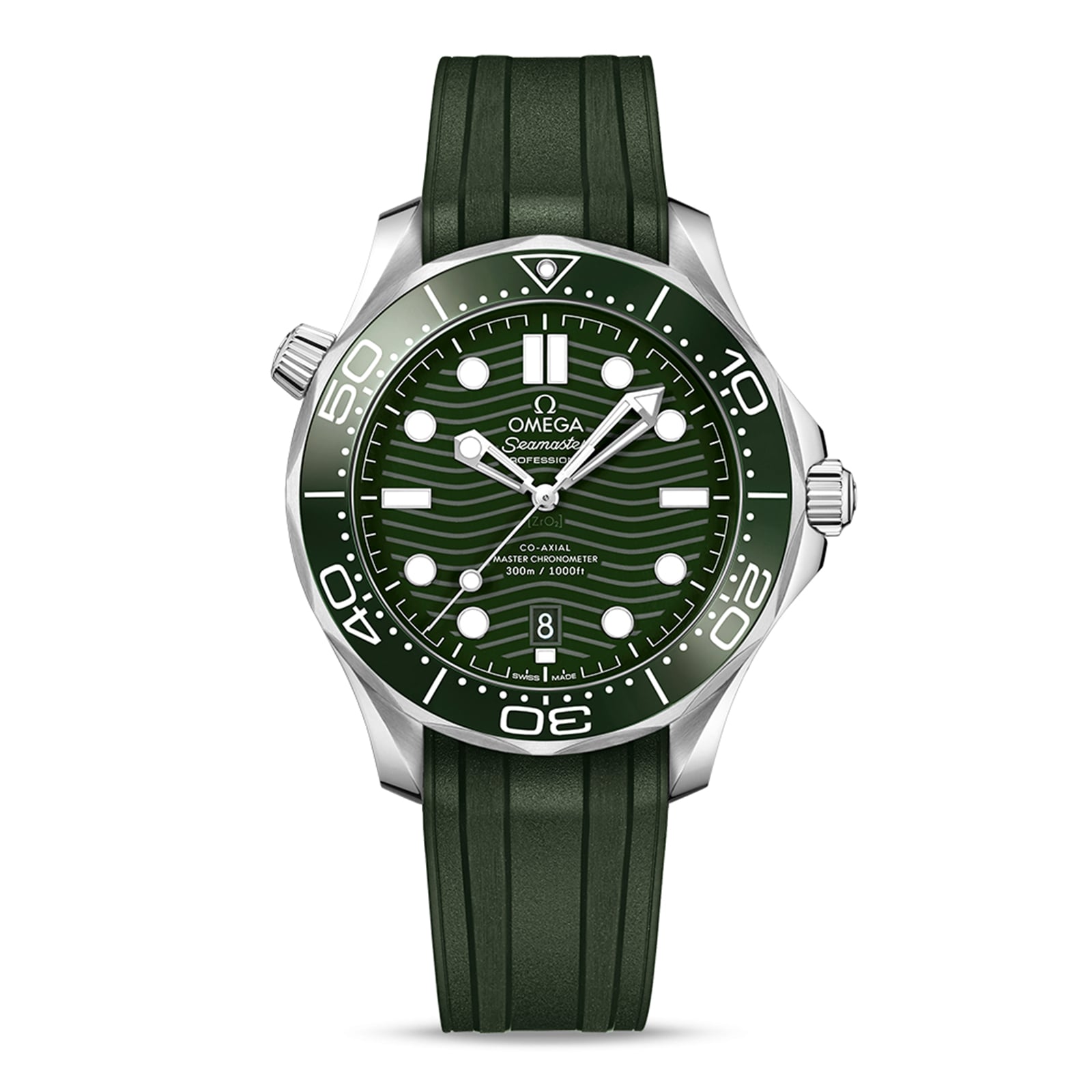 Omega Seamaster Diver 300m Co Axial Master Chronometer 42mm Mens Watch Green O21032422010001