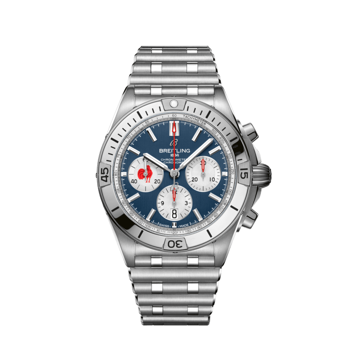 Breitling Chronomat B01 42 Six Nations France Stainless steel Blue AB0134A81C1A1