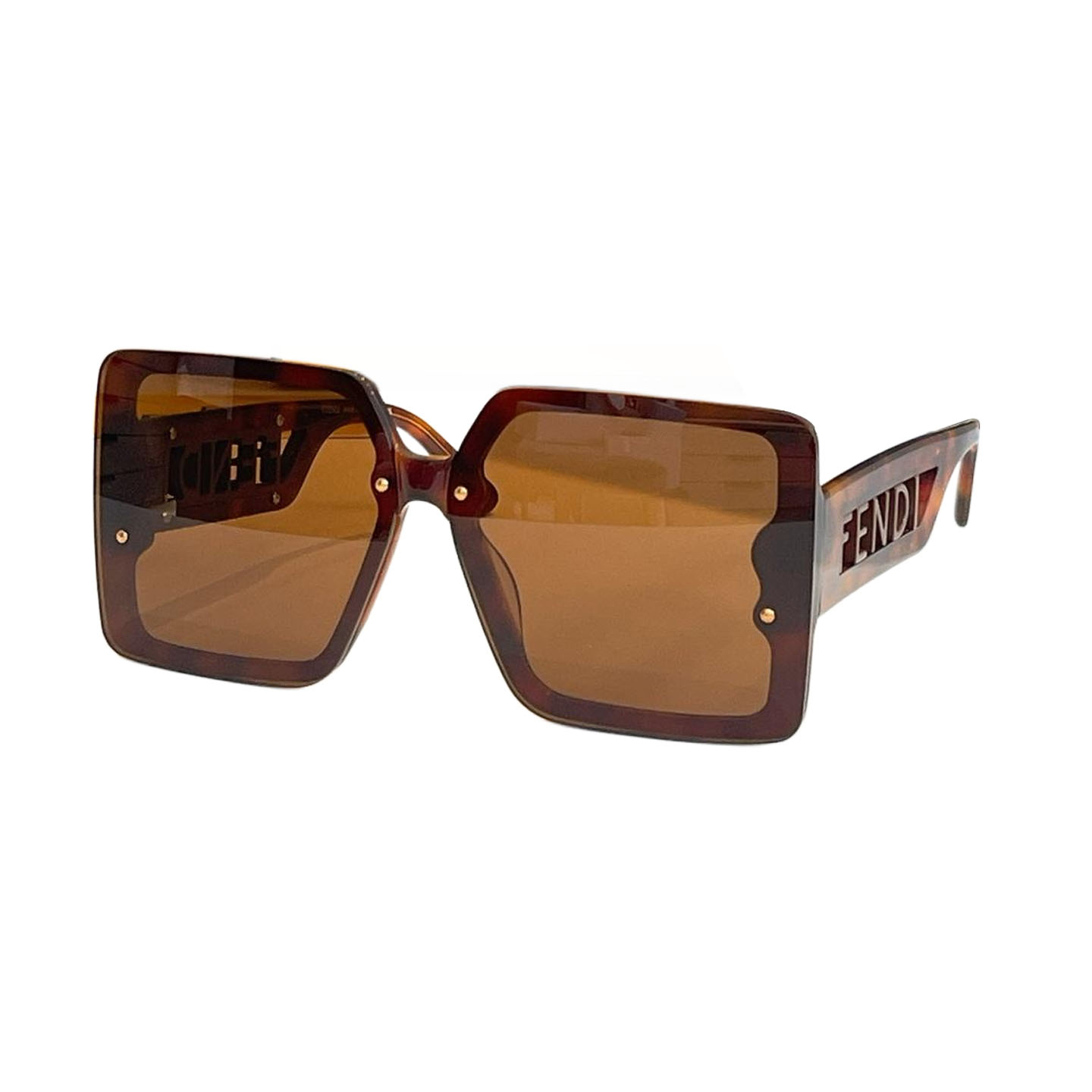Fendi square frame glasses black/brown/white/pink/green/leopard color Size 55口19-145