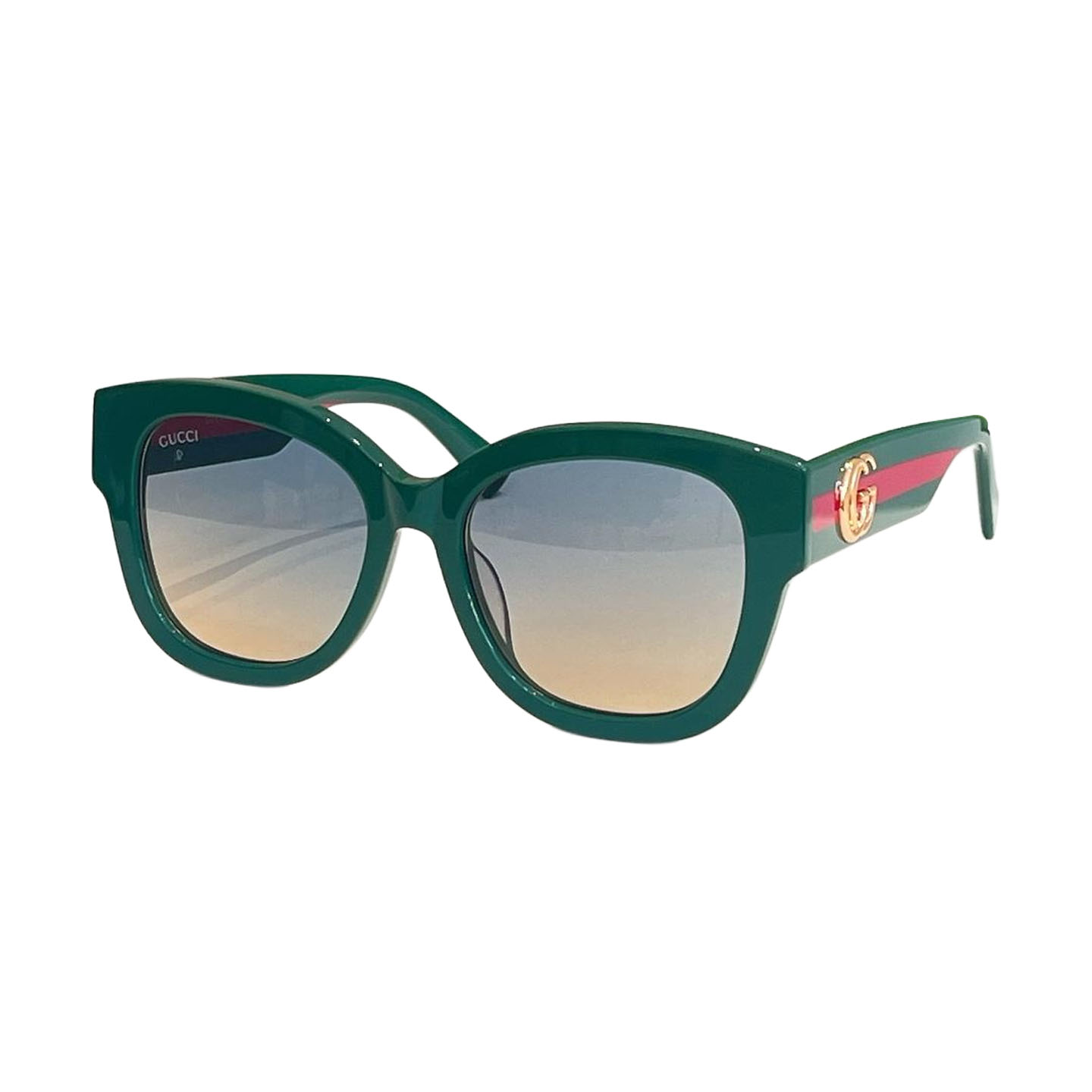 Gucci square frame glasses green/black/leopard/leopard green red/black green red/gradient blue color Size 54口18-145