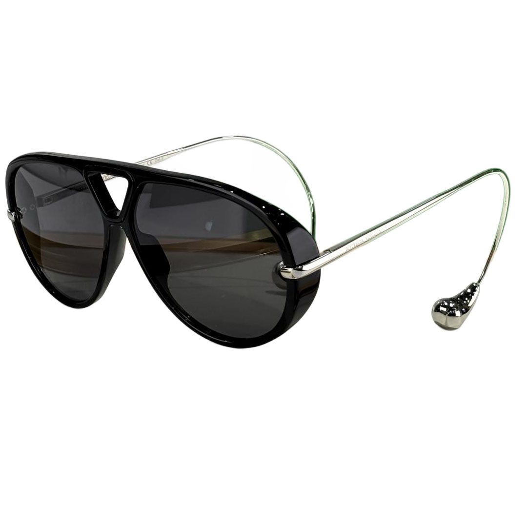 Bottega Veneta glasses black silver/black gold/transparent black/tawny/yellow/brown/yellow leopard/blue leopard color Size 63-12-145