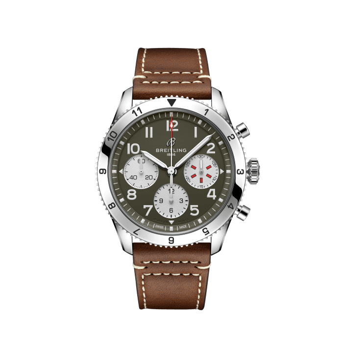 Breitling Classic AVI Chronograph 42 Curtiss Warhawk Stainless steel Green A233802A1L1X1