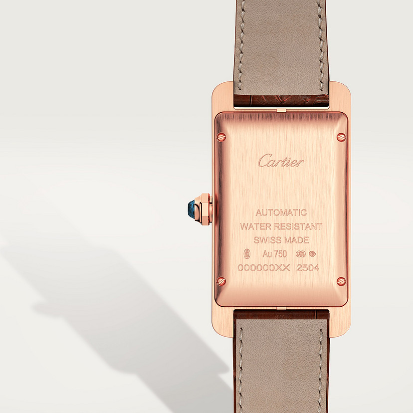 Tank Américaine watch Medium model rose gold leather CRWGTA0046