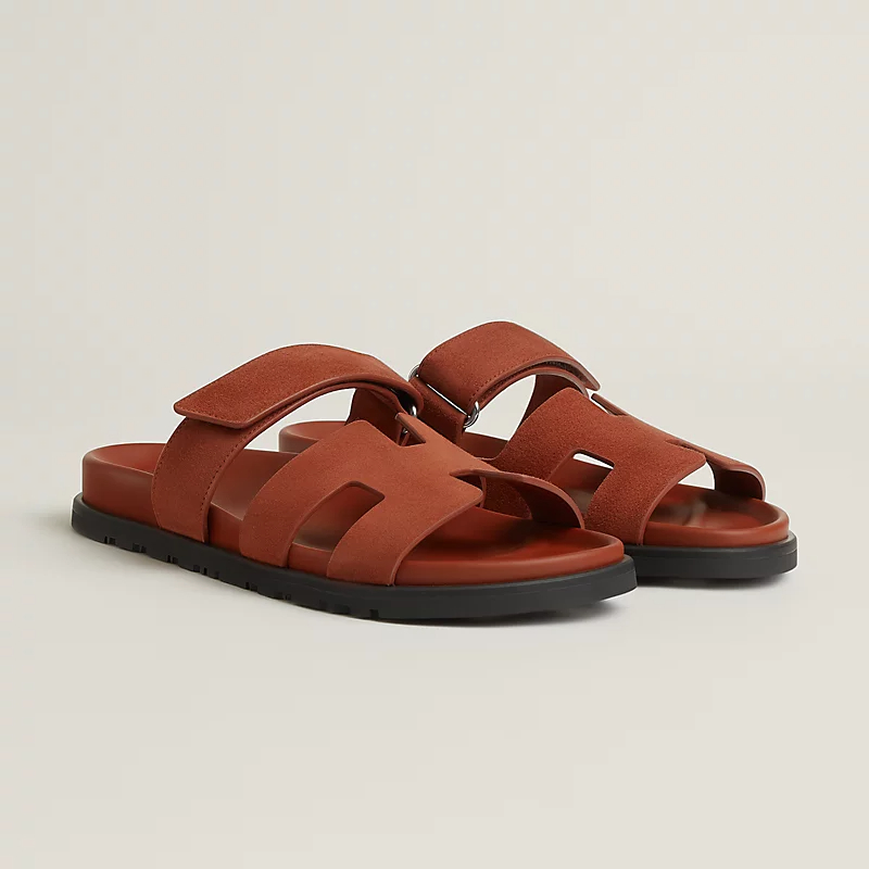 HERMES Chypre Orange Slippers