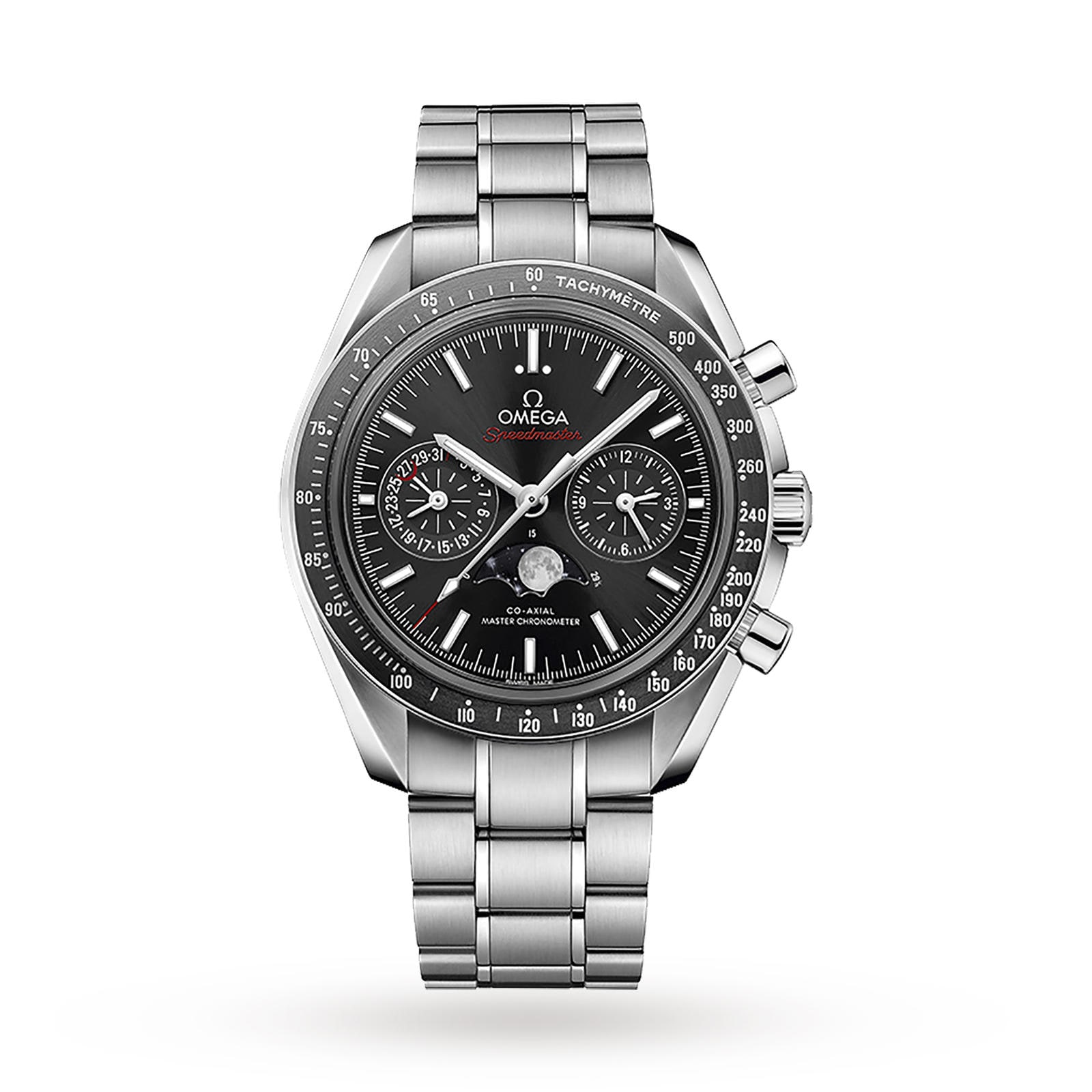 Omega Speedmaster Mens 44.25mm Co Axial Automatic Moonphase Watch O30430445201001