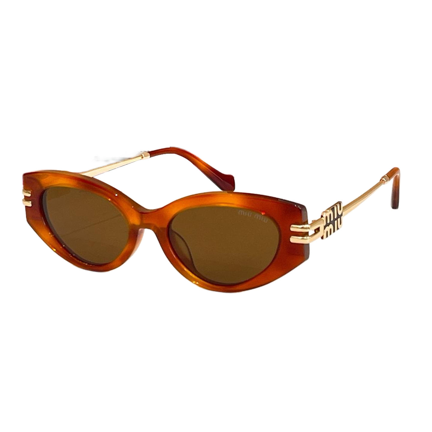 Miu Miu Cat Eye glasses chocolate brown/transparent chocolate/black gold/black tawny/green/green brown/black red/transparent black color Size 52口18-140