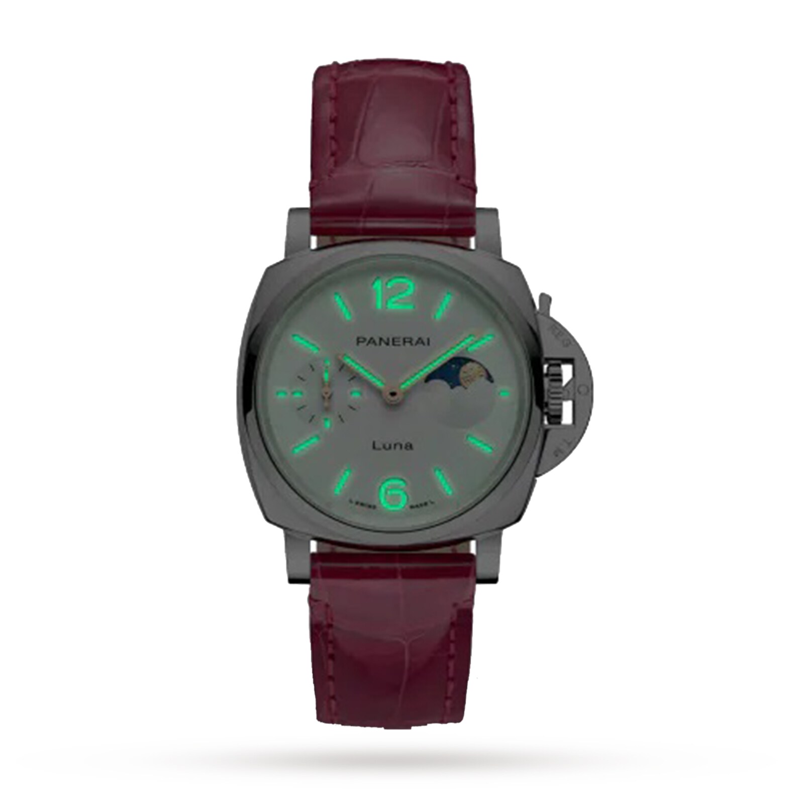 Panerai Luminor Due Luna Moonphase 38mm Ladies Watch Pink PAM01180