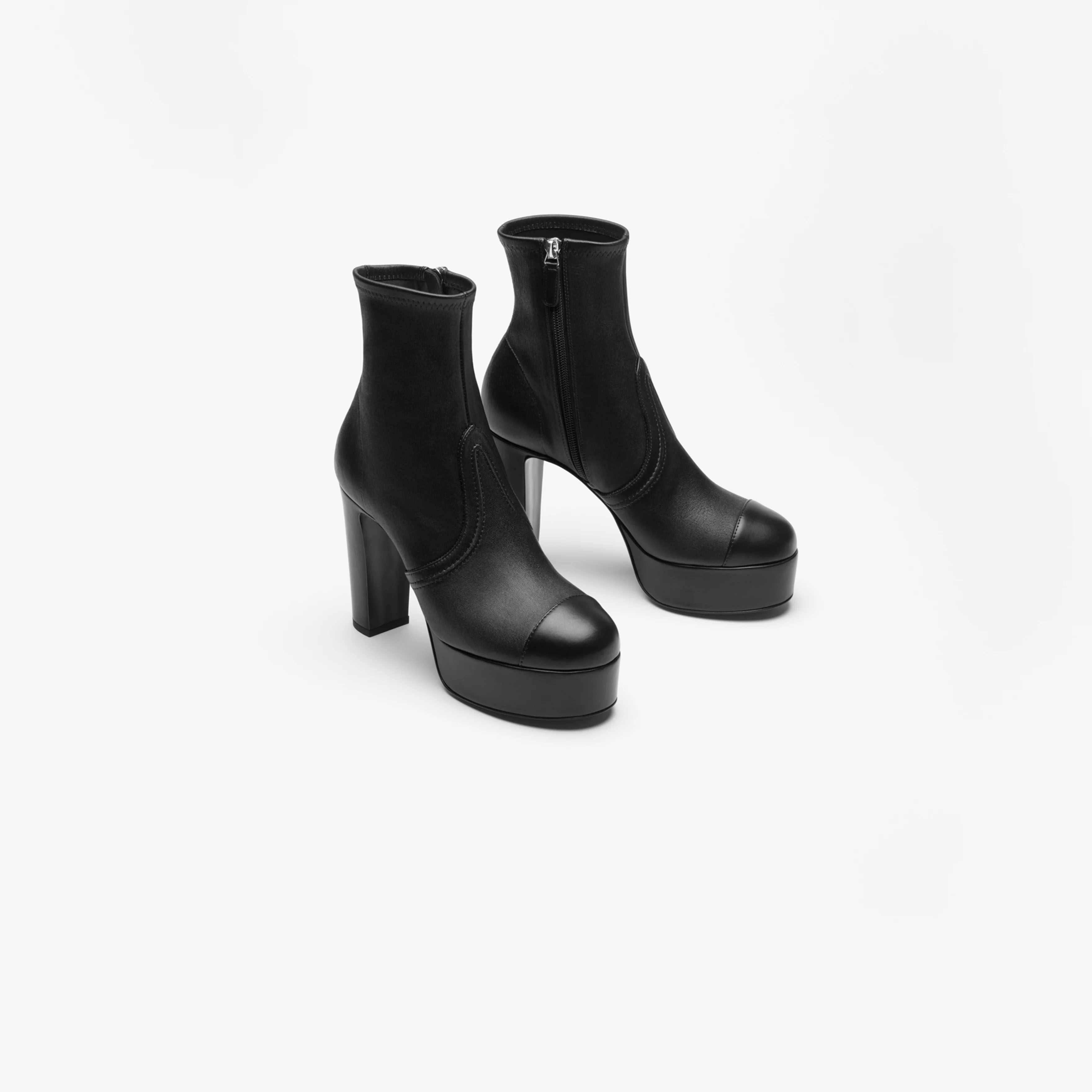 Chanel ankle boots Black elastic lambskin