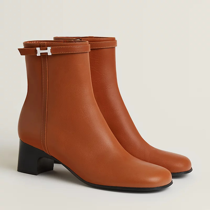 HERMES Imperial Brown ankle boots