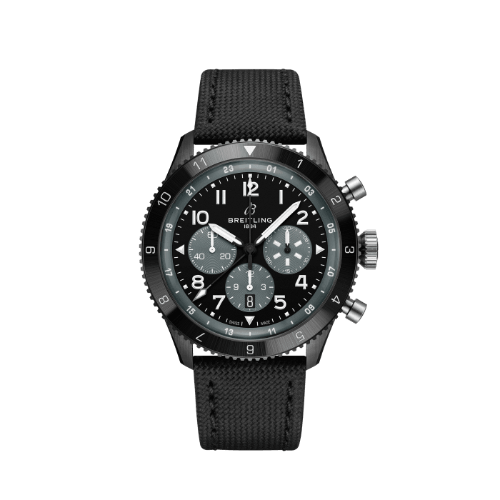 Breitling Super AVI B04 Chronograph GMT 46 Mosquito Night Fighter Ceramic Black SB04451A1B1X1