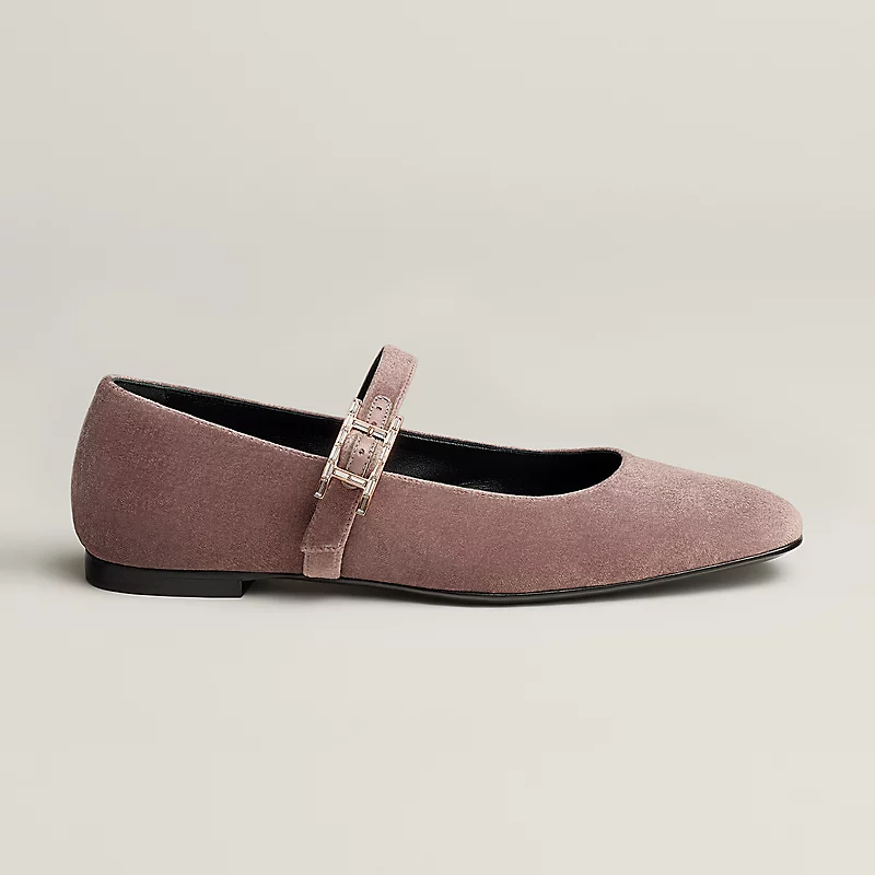 HERMES Jane Purple Ballet Shoes
