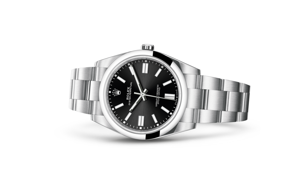 Rolex Oyster Perpetual 41 Oyster 41 mm Oystersteel Bright black dial M124300-0002