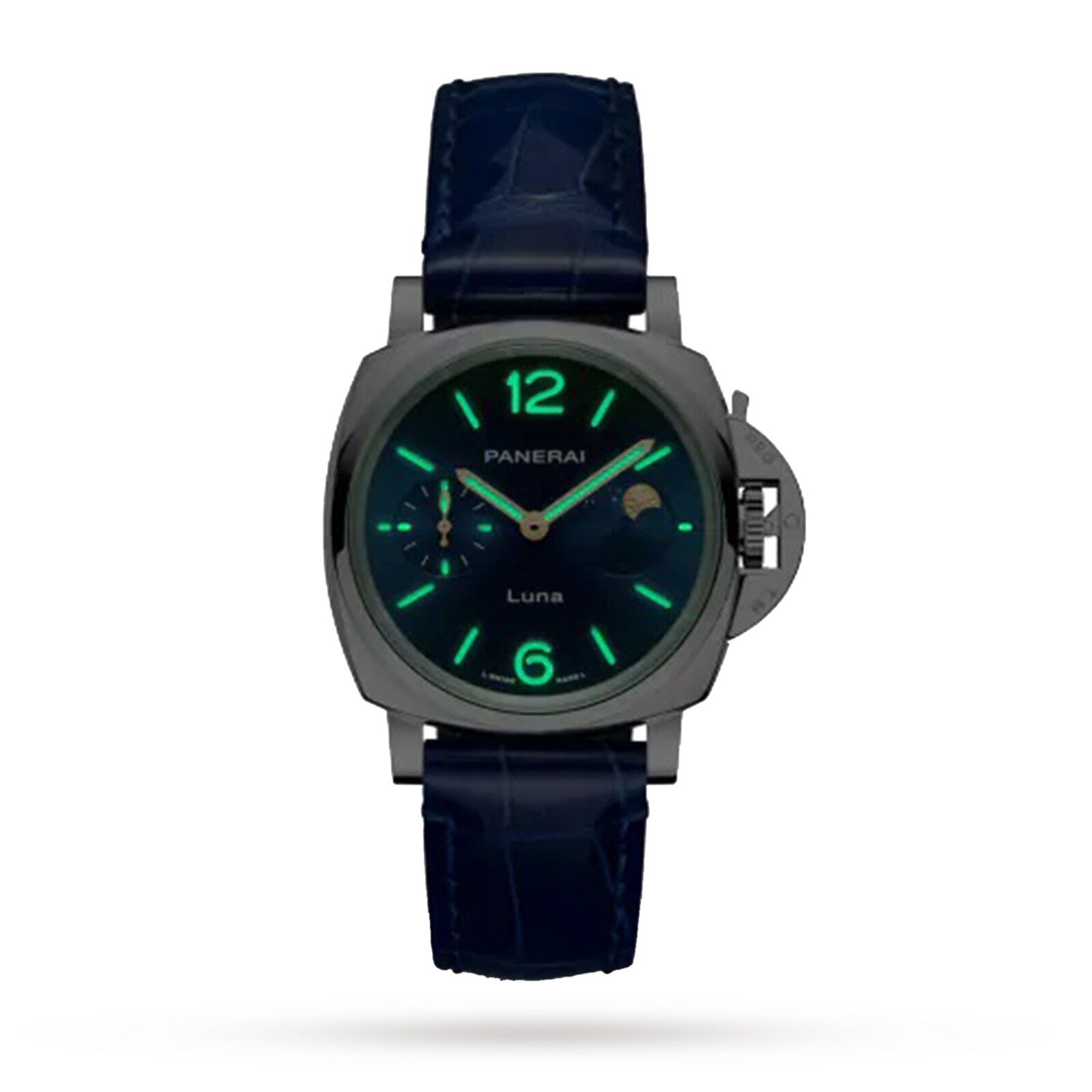 Panerai Luminor Due Luna Moonphase 38mm Ladies Watch Blue PAM01179