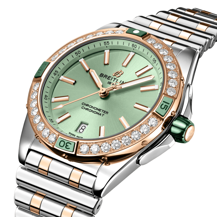 Breitling Super Chronomat Automatic 38 Stainless steel 18k red gold Green U17356531L1U1