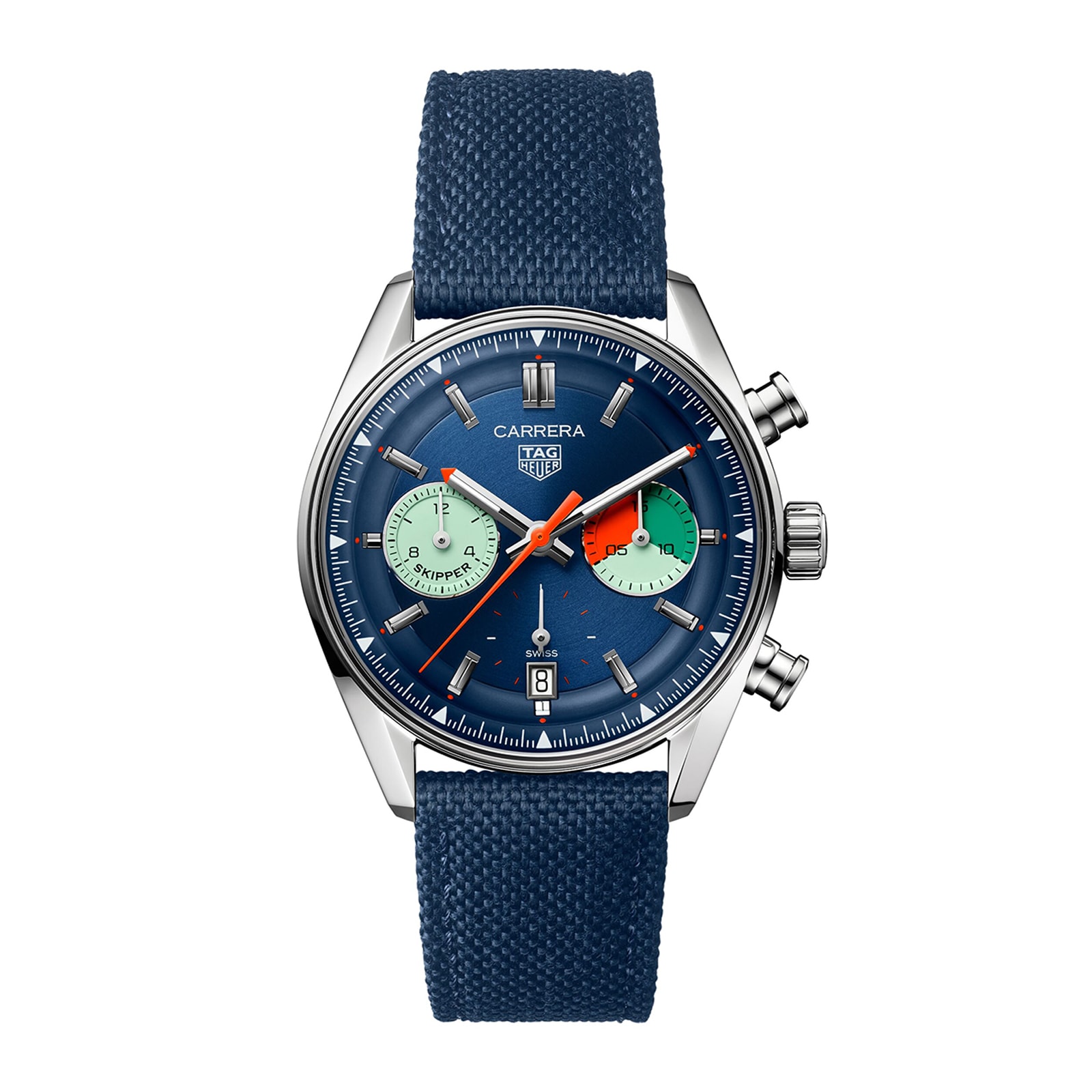 TAG Heuer Carrera Chronograph Skipper 39mm Mens Watch Blue CBS2213.FN6002