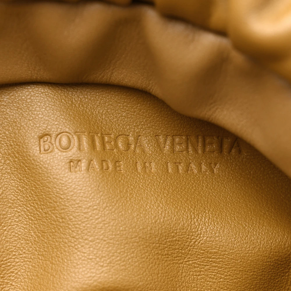 Bottega Veneta Medium Intrecciato The Pouch Chain Bag Cammello Calfskin Leather Gold Hardware