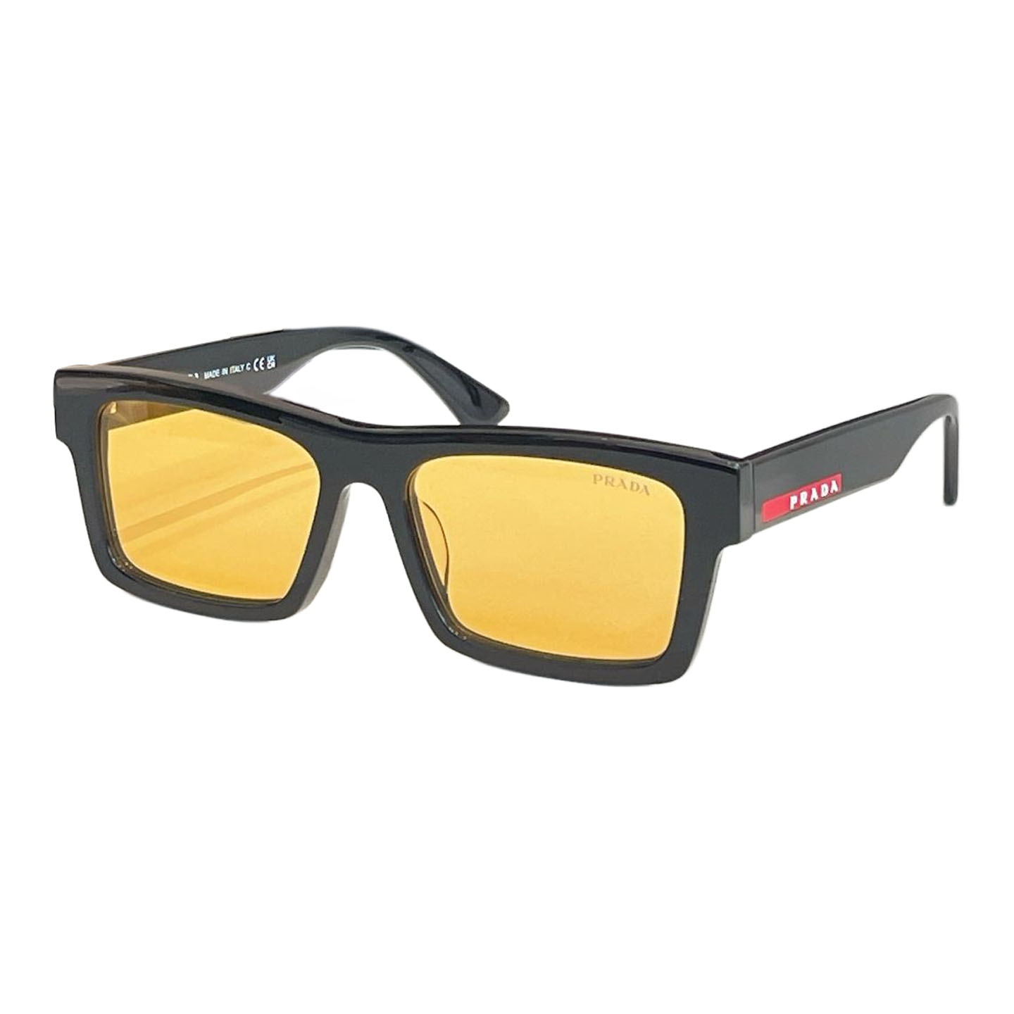 Prada square frame glasses yellow/red/black/brown/leopard color Size 54口16-145